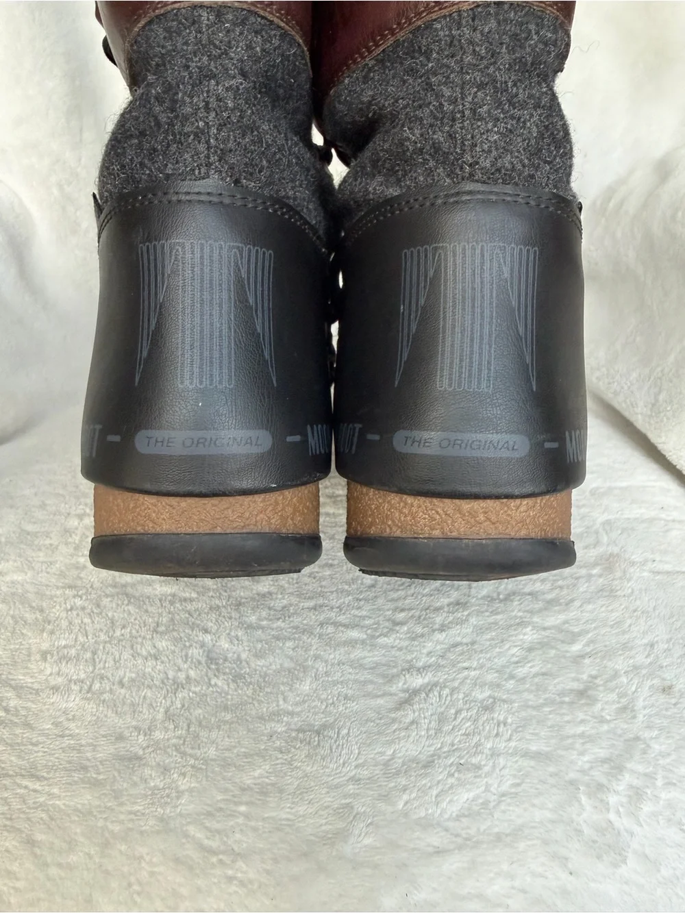 Tecnica We Vienna Felt Moon Boot Waterproof Insulated Wool Black Brown Size 7